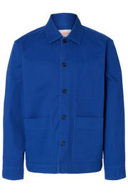 thumbnail: Selected overshirt met backprint blauw