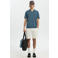 Selected regular polo gebreid blauw