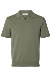 thumbnail: Selected regular polo gebreid groen