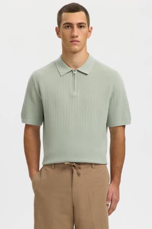 regular polo gebreid groen