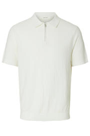 thumbnail: Selected regular polo gebreid ecru