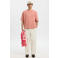 Selected boxy T-shirt met backprint roze