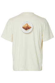 thumbnail: Selected regular T-shirt met backprint ecru