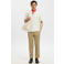 Selected regular T-shirt met backprint ecru