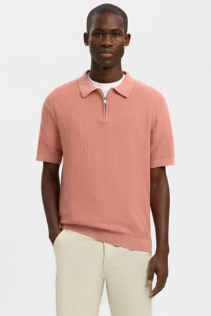 regular polo gebreid roze