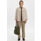 Selected overshirt met linnen beige