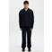 Selected overshirt met linnen donkerblauw