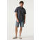 Garcia relaxed casual overhemd met linnen donkerblauw