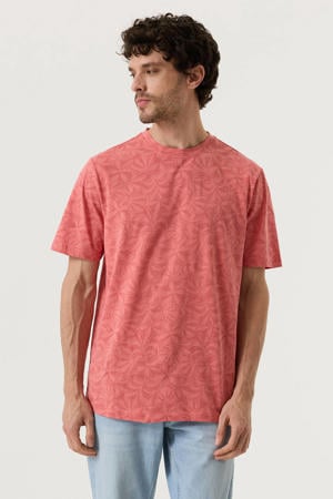 regular T-shirt koraalrood