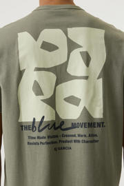 thumbnail: Garcia regular T-shirt met backprint groen
