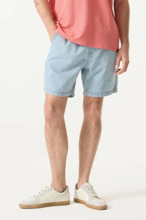 regular short light blue denim