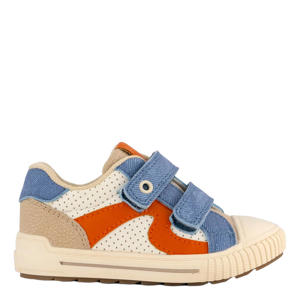 sneakers beige/blauw/oranje