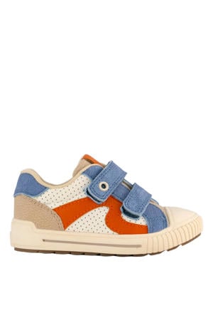 sneakers beige/blauw/oranje