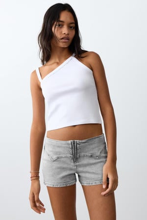 denim short grey denim
