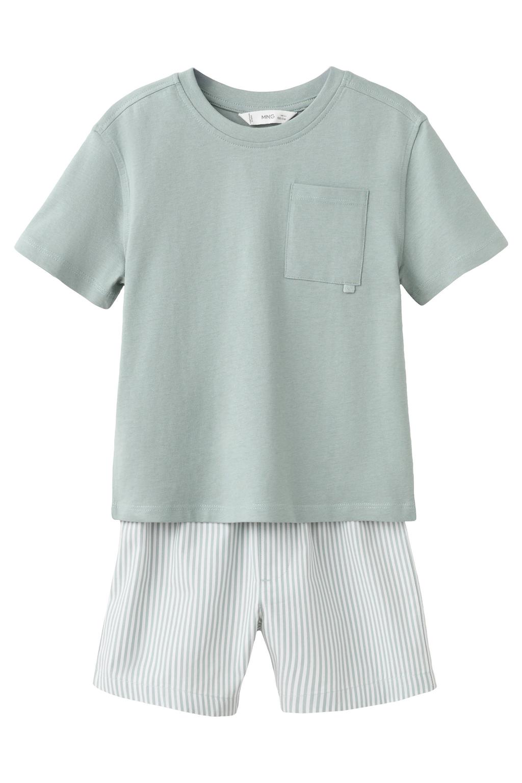Mango Kids shortama groen/wit