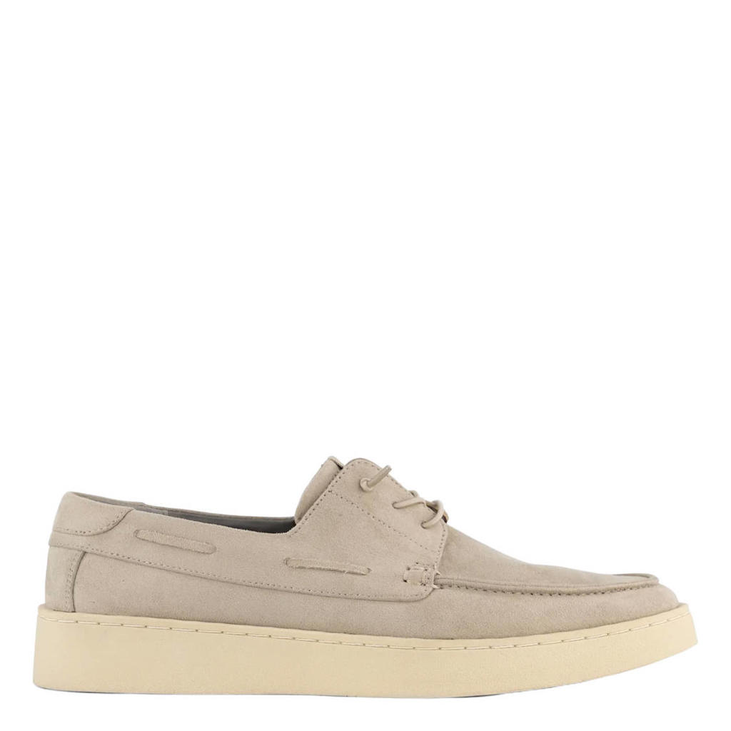 Taupe heren Memphis One suède bootschoenen met elastische veters