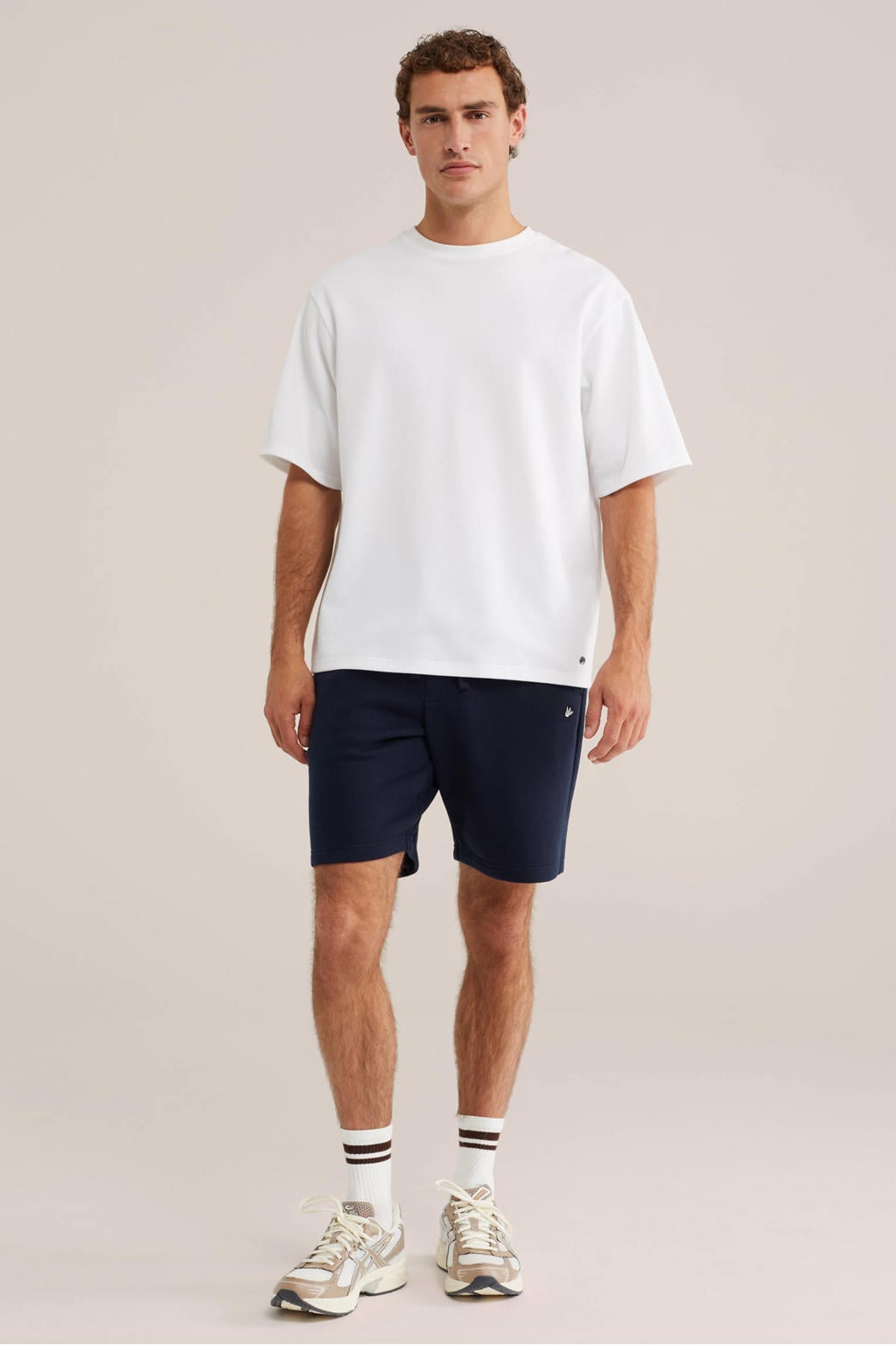 WE Fashion relaxed fit sweatshort - donkerblauw