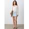 MANGO TEEN spijkerrok light blue denim