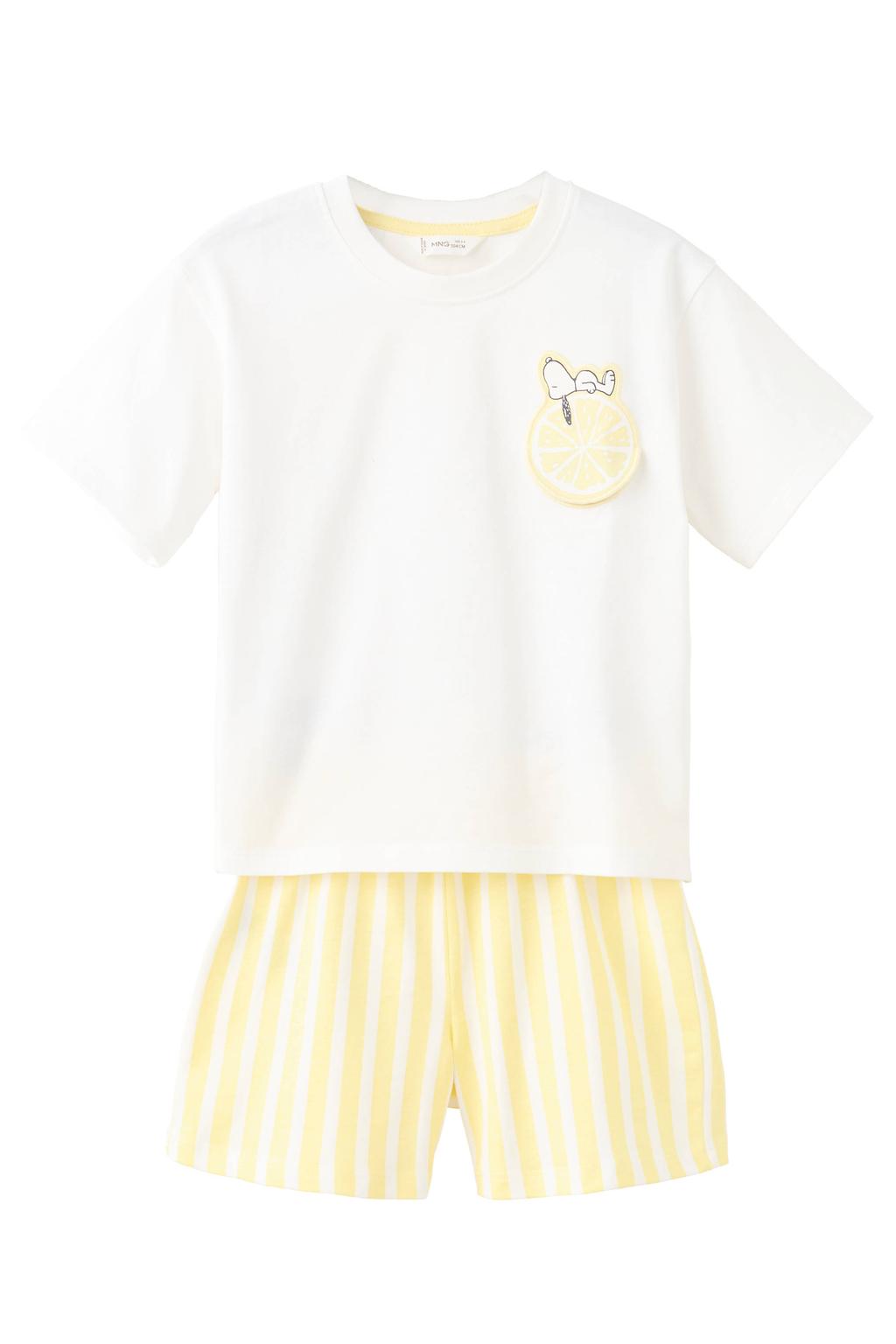 Mango Kids shortama lichtgeel