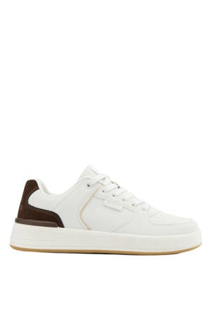 sneakers wit/bruin