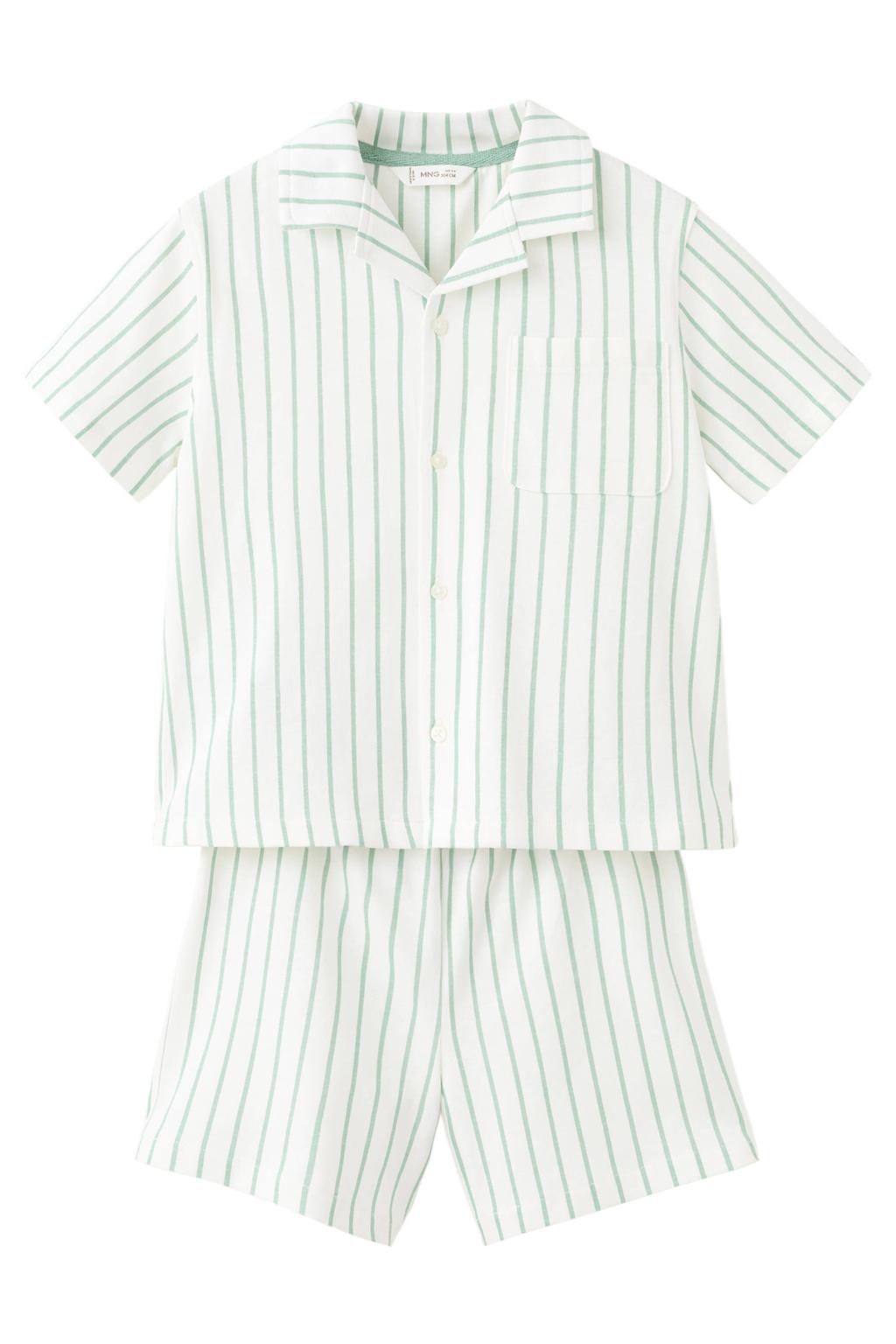 Mango Kids shortama groen/wit