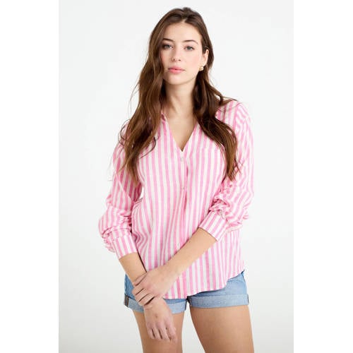Cache Cache gestreepte blouse met linnen roze afbeelding