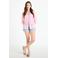 Cache Cache gestreepte blouse met linnen roze