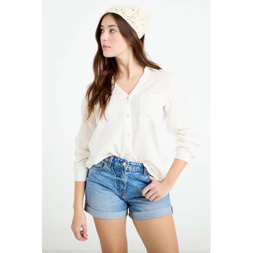 Cache Cache blouse met linnen wit afbeelding