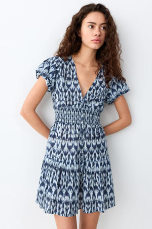 korte jurk donkerblauw
