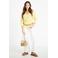 Cache Cache blouse met linnen geel