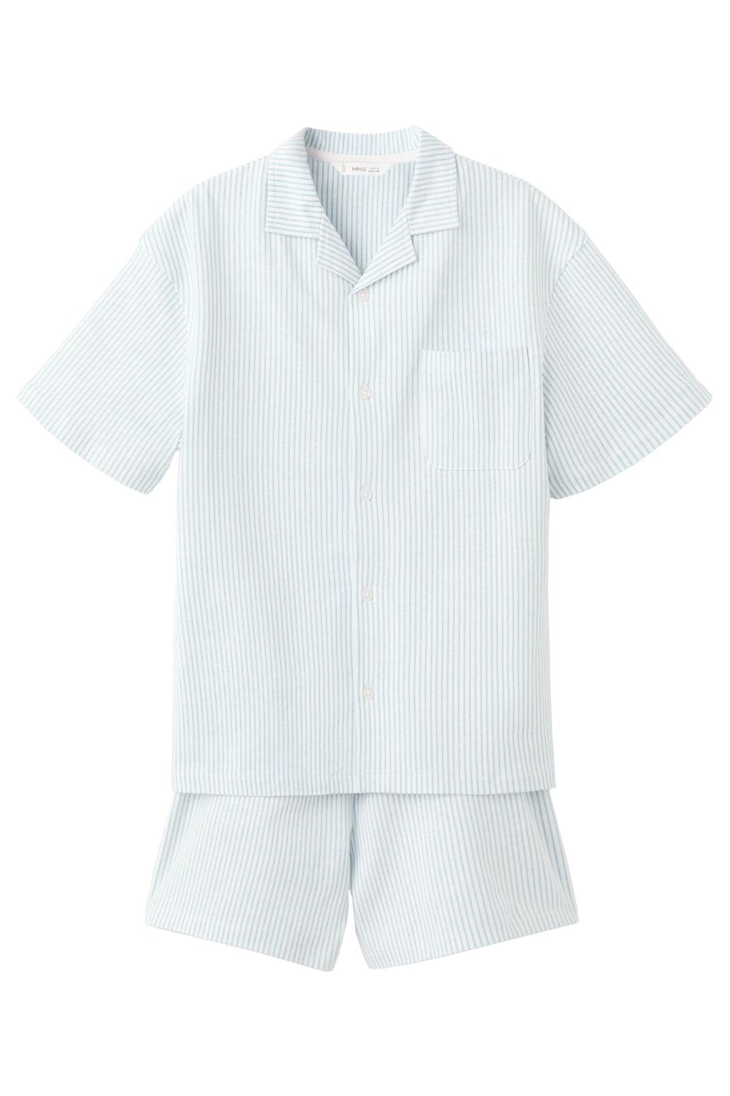 Mango Kids shortama blauw/wit