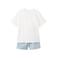 Mango Kids shortama wit/blauw