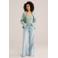 WE Fashion singlet met kant - pastelgroen