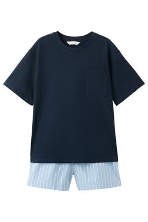shortama donkerblauw/lichtblauw