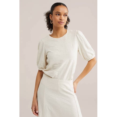 WE Fashion top ecru afbeelding