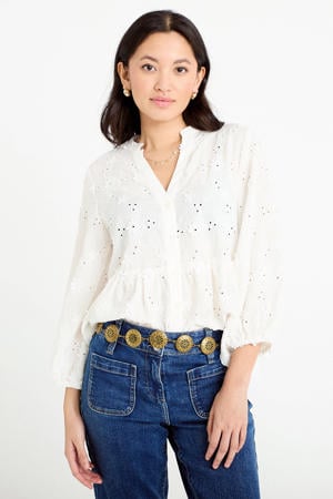 blousetop ecru broderie