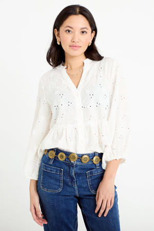 blousetop ecru broderie