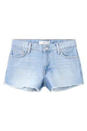 regular short light blue denim
