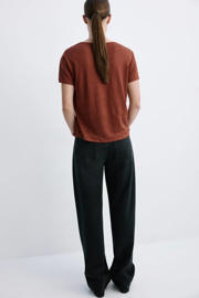 thumbnail: Mango T-shirt met linnen koper