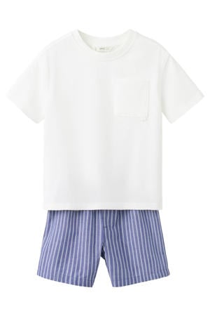 shortama wit/paars
