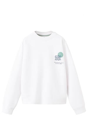 sweater met backprint wit