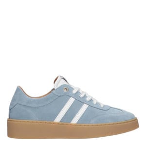 Nynke 1-ab suède sneakers lichtblauw