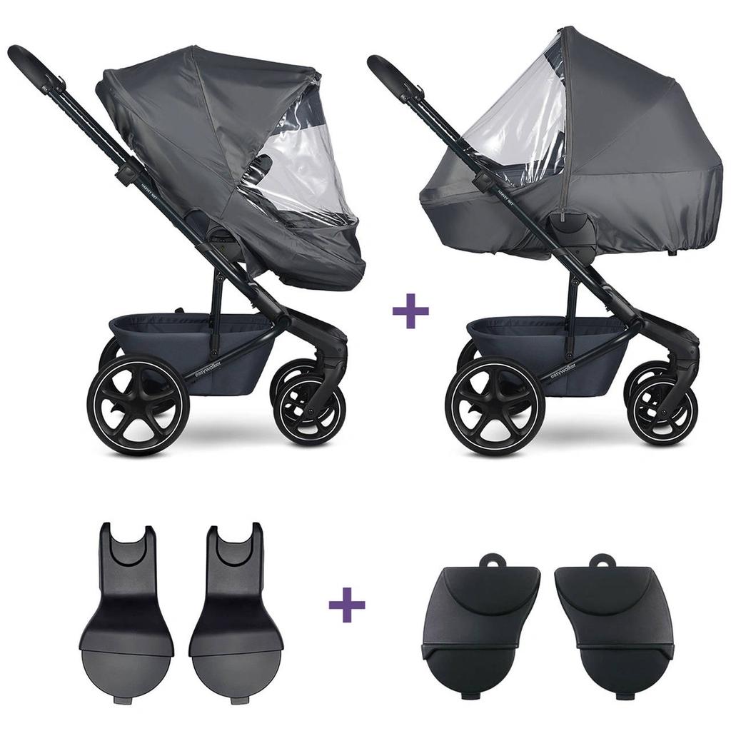 Easywalker Harvey accessory pack (car seat adapter, height adapter, raincover seat/carrycot)