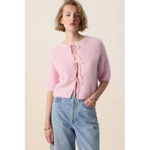 Sissy-Boy gebreid vest met wol lichtroze afbeelding