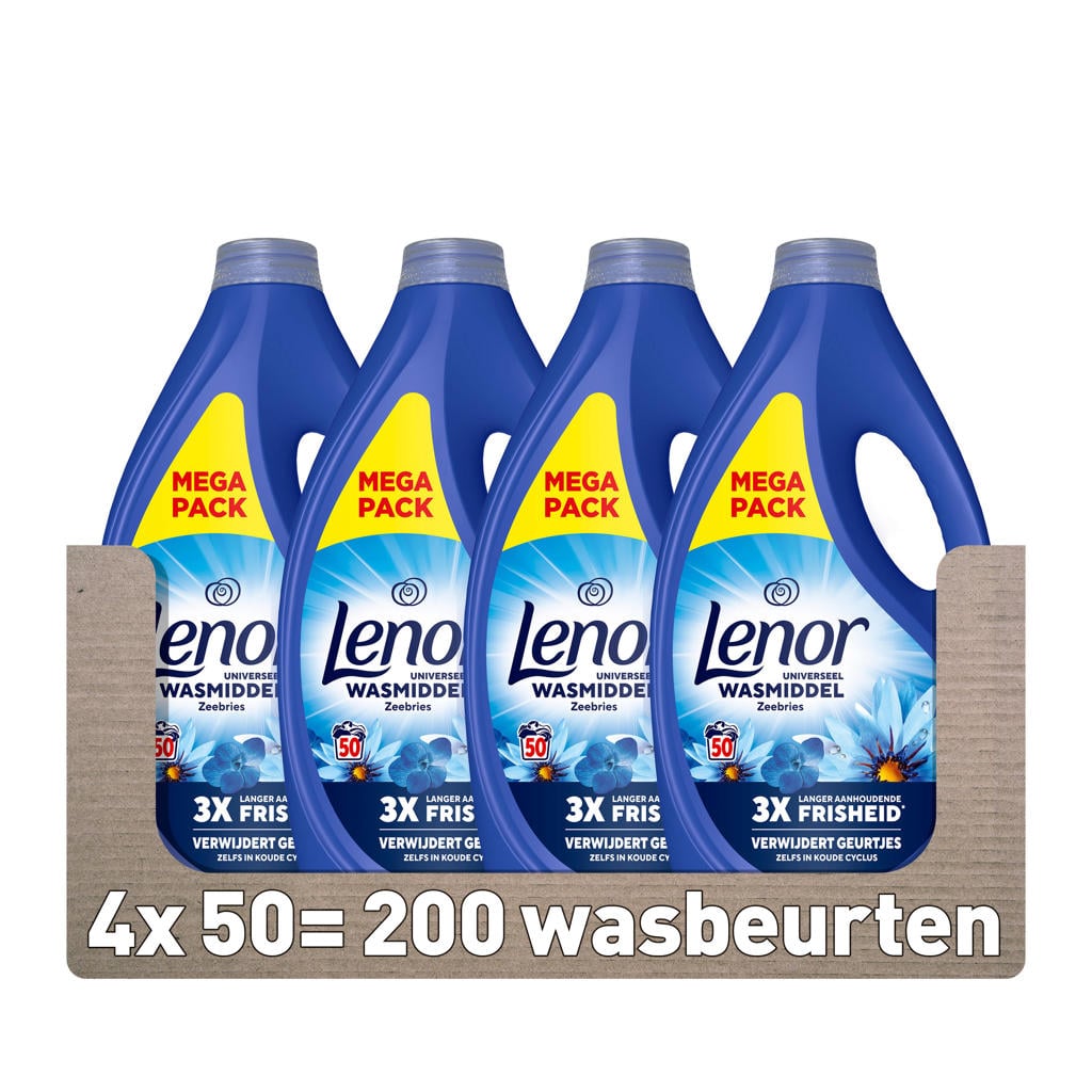 Lenor Vloeibaar Wasmiddel Zeebries - 4 x 50 wasbeurten