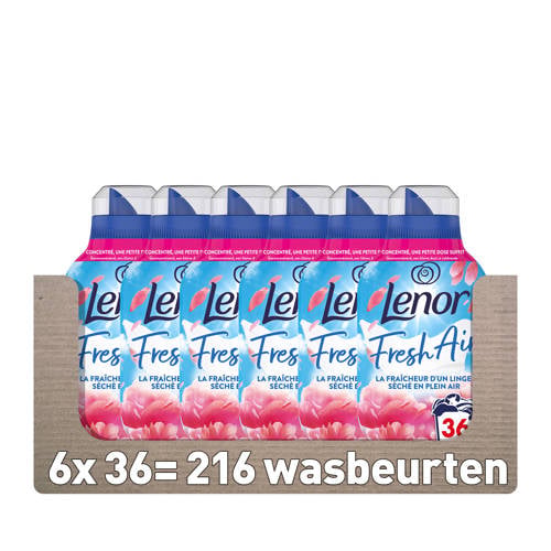 Lenor Fresh Air Wasverzachter Fleurige Bloesem - 6 x 504 ml - 6 x 36 Wasbeurten - 216 wasbeurten afbeelding