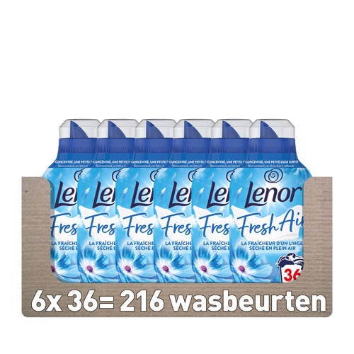 Lenor Fresh Air Wasverzachter Ochtendfris - 6 x 504 ml - 6 x 36 Wasbeurten - 216 wasbeurten afbeelding