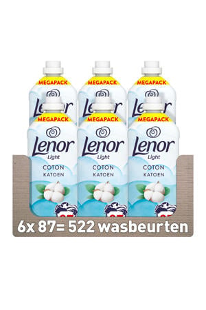 Wasverzachter Katoen - 6 x 1,827 liter - 6 x 87 Wasbeurten - 522 wasbeurten