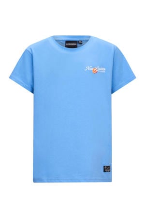 T-shirt met backprint lichtblauw