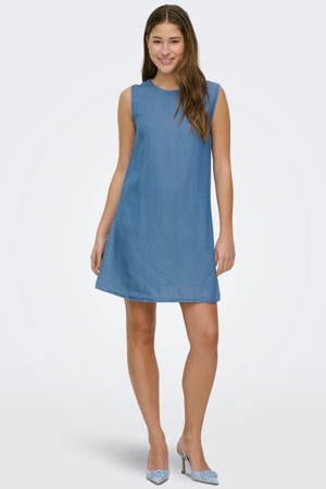 mini jurk medium blue denim